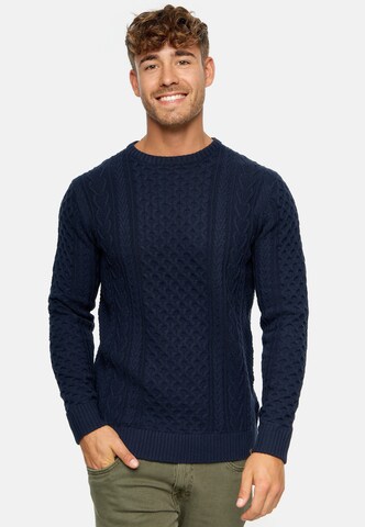 INDICODE JEANS Pullover in Blau: predná strana