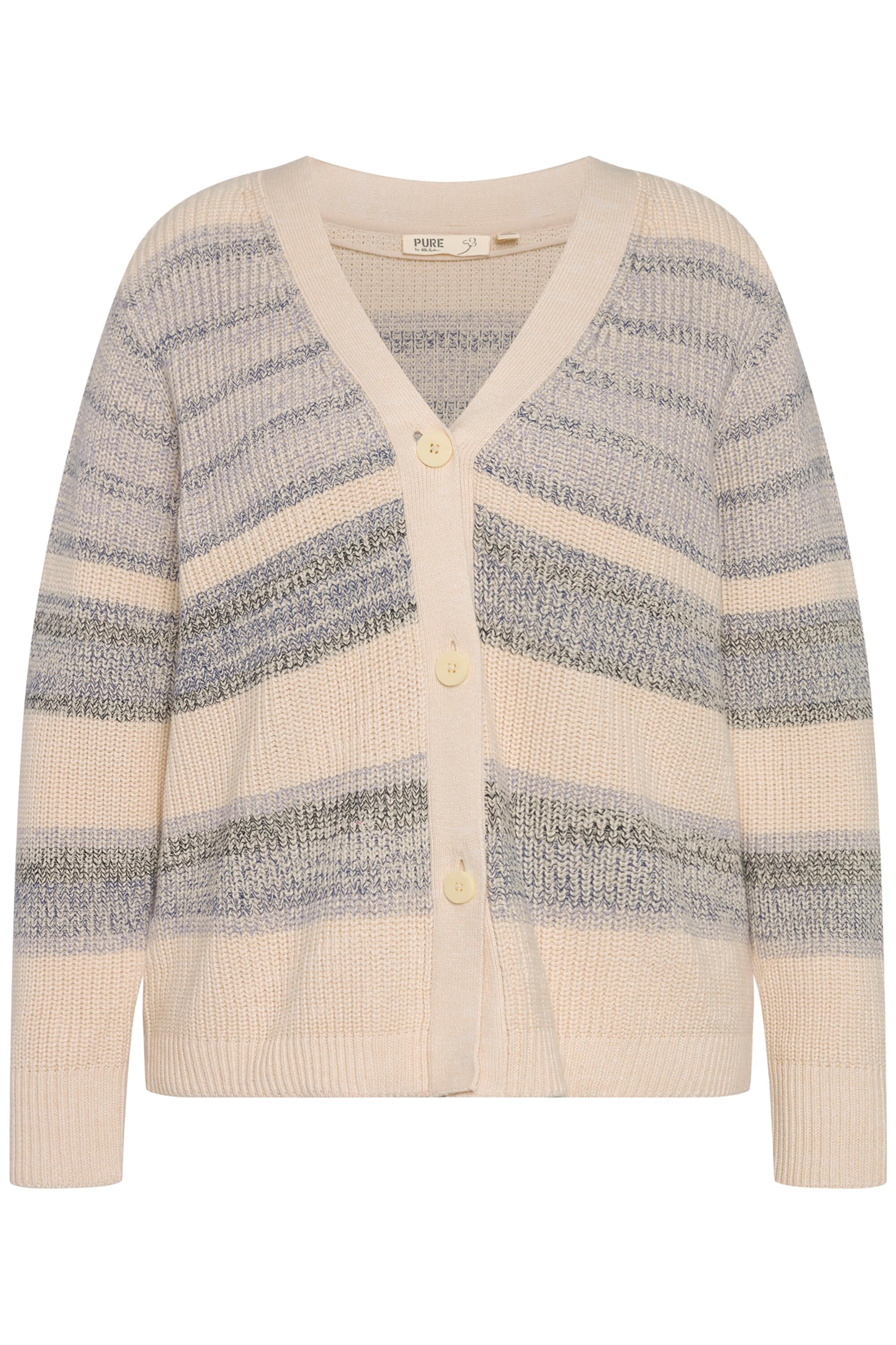 Ulla Popken Strickjacke in Beige: Vorderseite