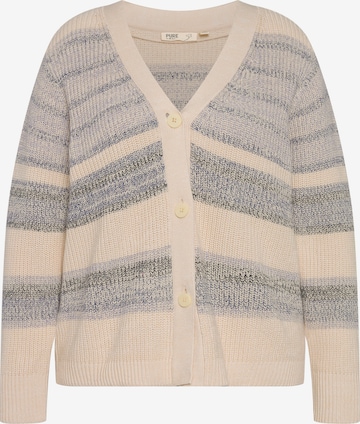 Ulla Popken Knit Cardigan in Beige: front