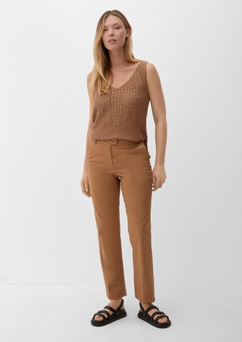 Regular Pantalon à plis s.Oliver BLACK LABEL en marron