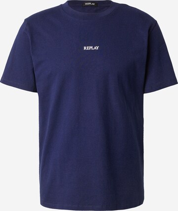 REPLAY T-shirt i blå: framsida