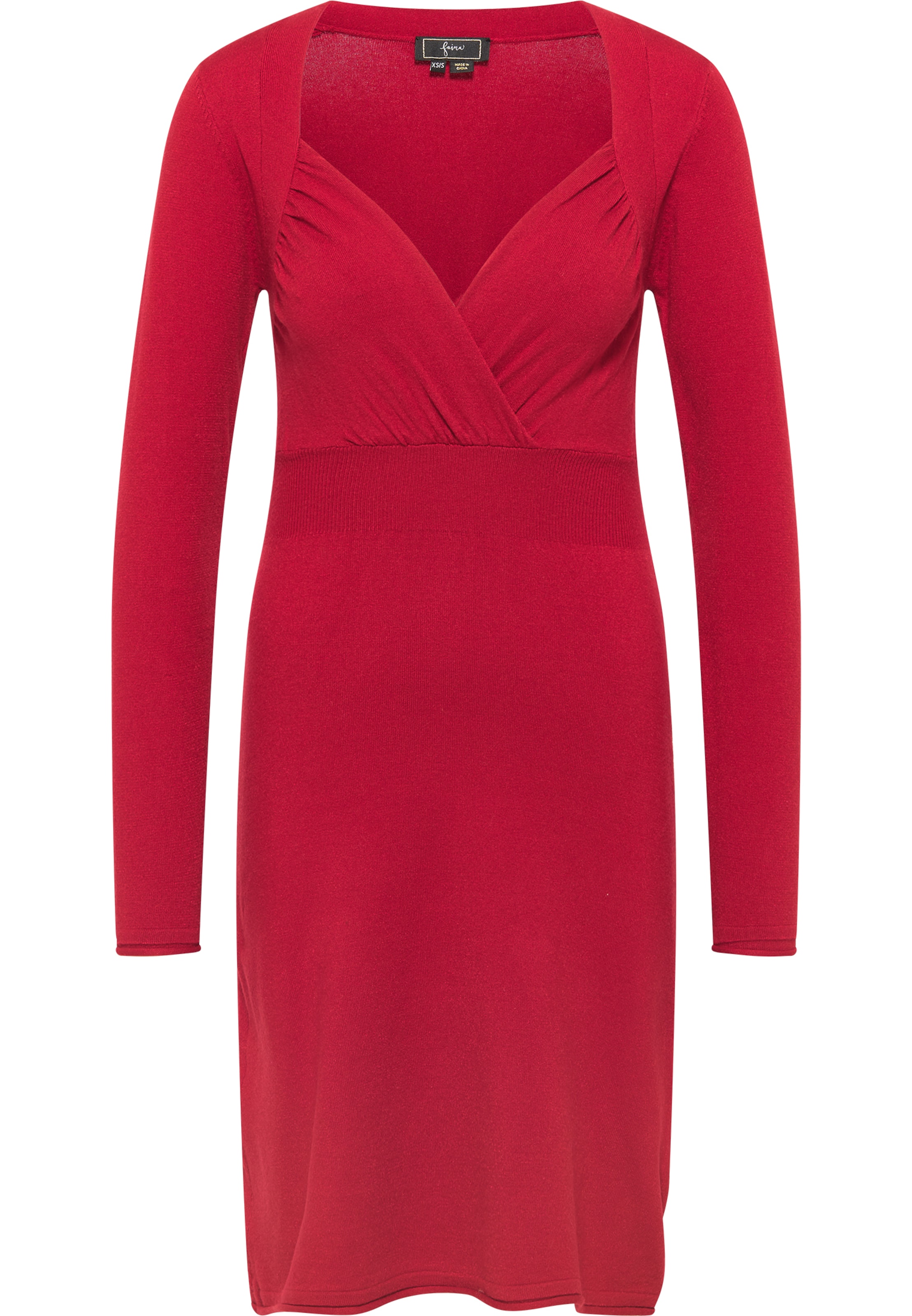 faina Πλεκτό φόρεμα σε κόκκινο: μπροστά