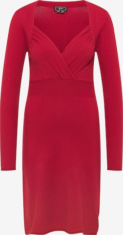 faina Knit dress in Red: front