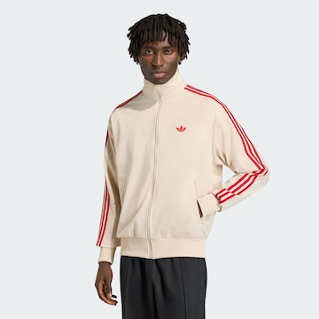 ADIDAS ORIGINALS - Casaco em moletão 'Firebird' em bege: frente