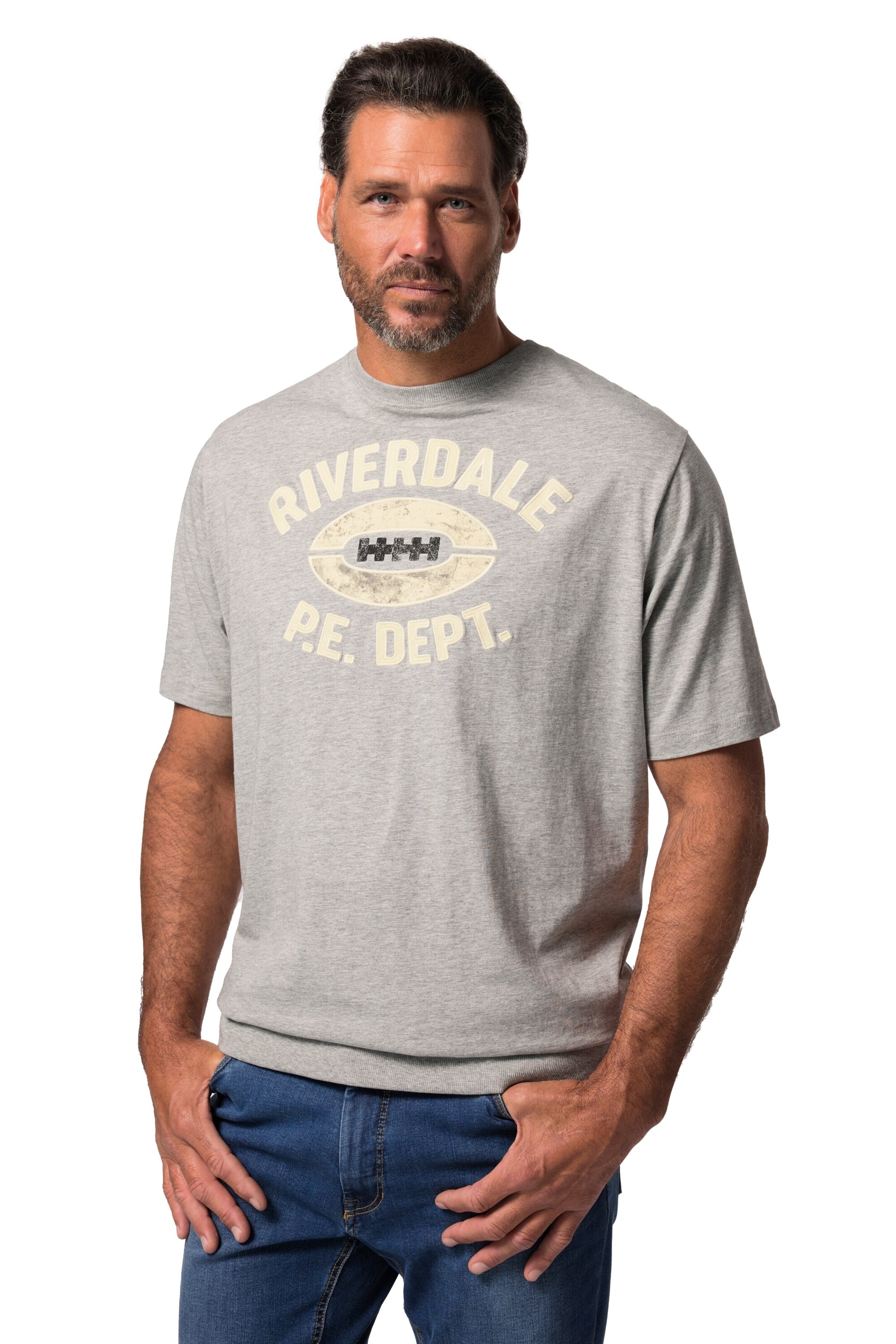 T-Shirt JP1880 en gris : devant