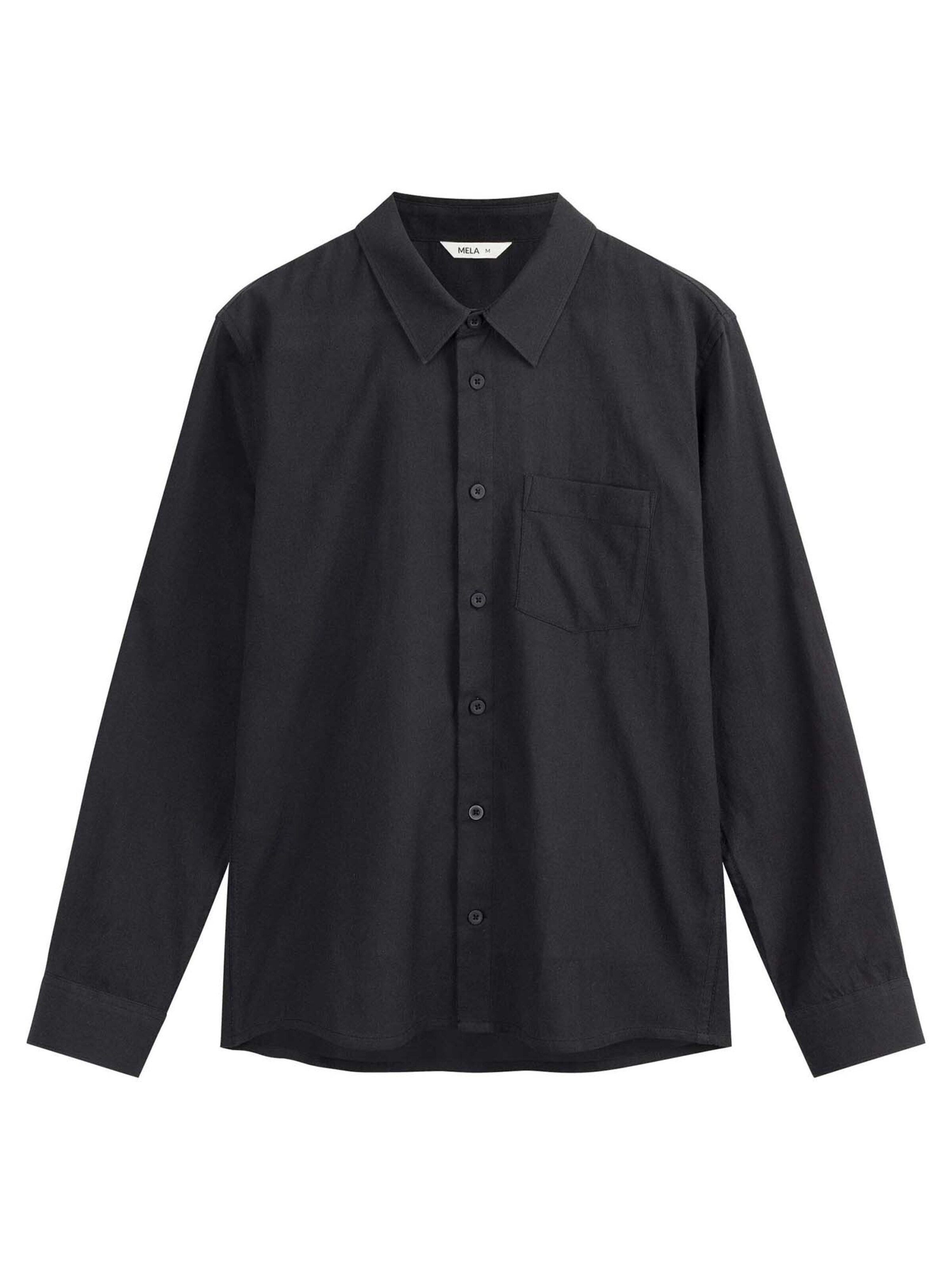 MELA - Ajuste regular Camisa 'Ishir' en negro: frente