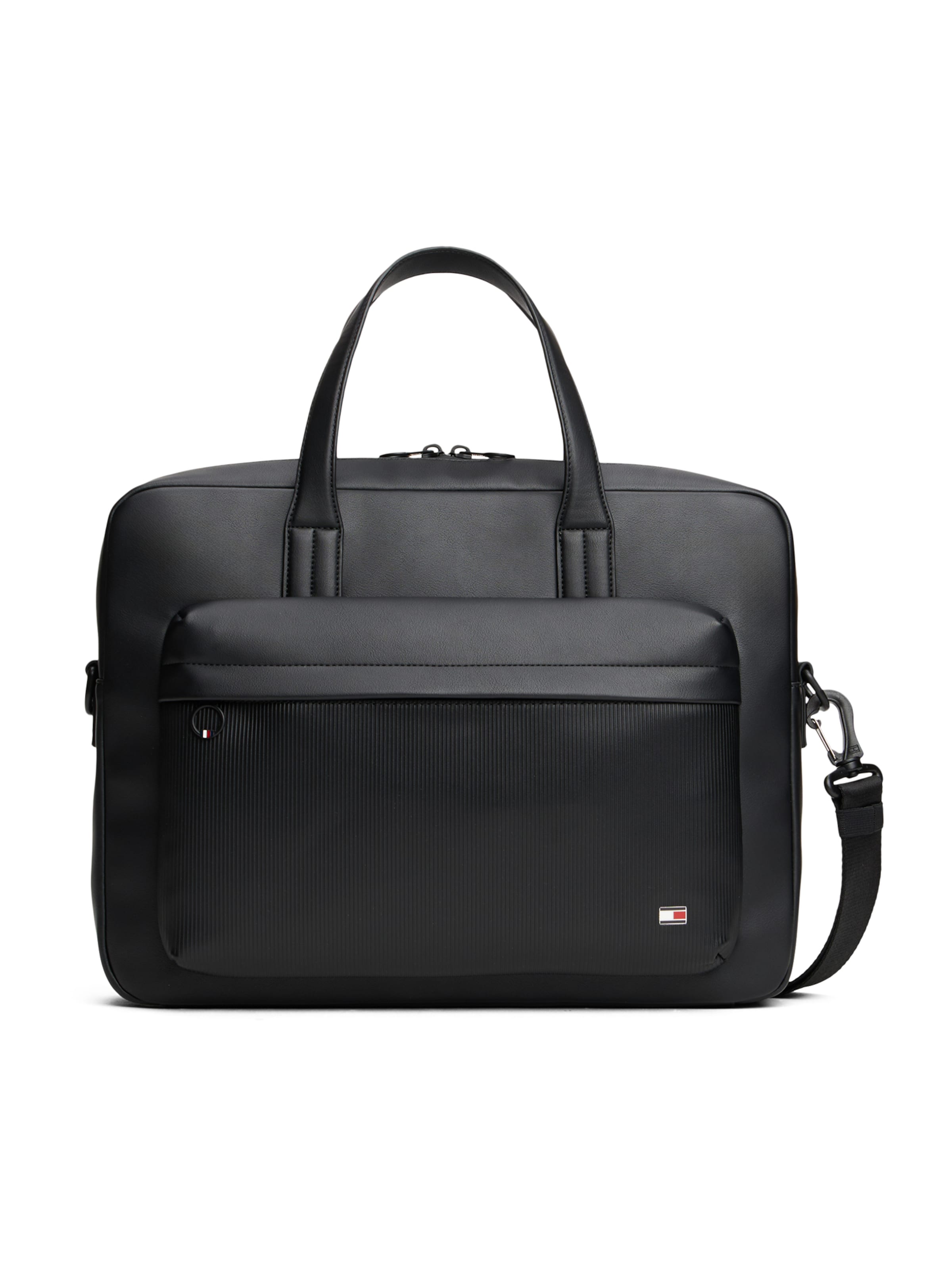 Borsa per laptop di TOMMY HILFIGER in nero: frontale
