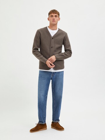 SELECTED HOMME Gebreid vest in Bruin