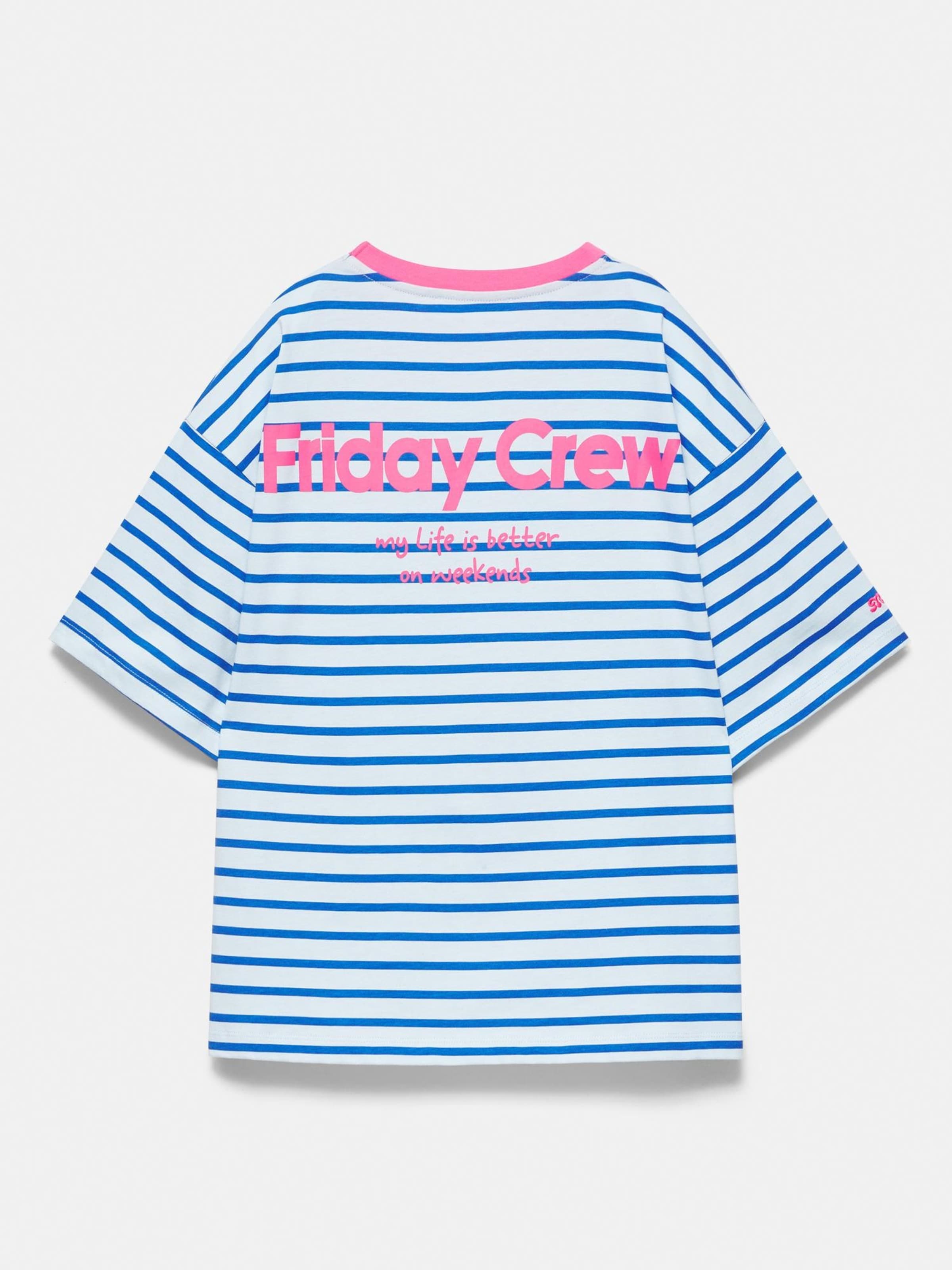 Pull&Bear Тениска в синьо