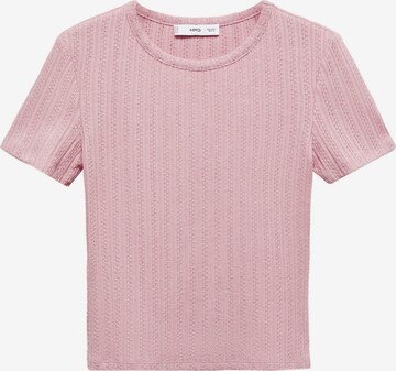 MANGO Тениска 'LYRA' в розово: отпред