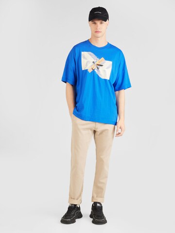 Calvin Klein Jeans Majica 'SKYSCRAPER' | modra barva