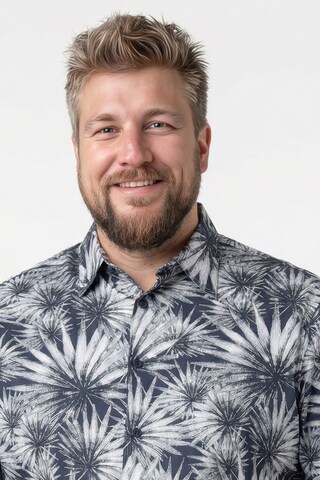 Men Plus Comfort fit Overhemd in Blauw