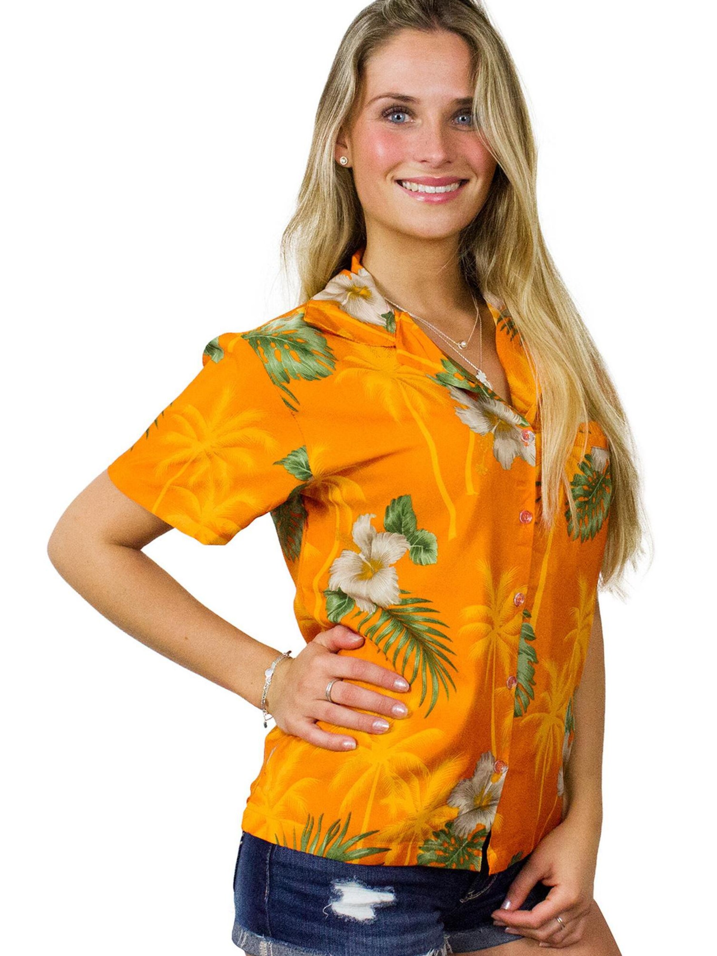 King Kameha Bluse 'Small Flower'‌‌‌‌‌‌‌‌ in Gelb