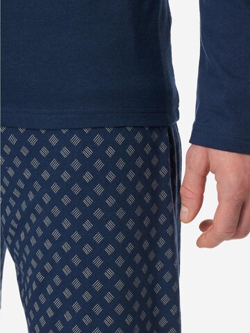 SCHIESSER Pyjama lang 'Casual Essentials'‌‌‌‌‌‌‌‌‌ in Blau