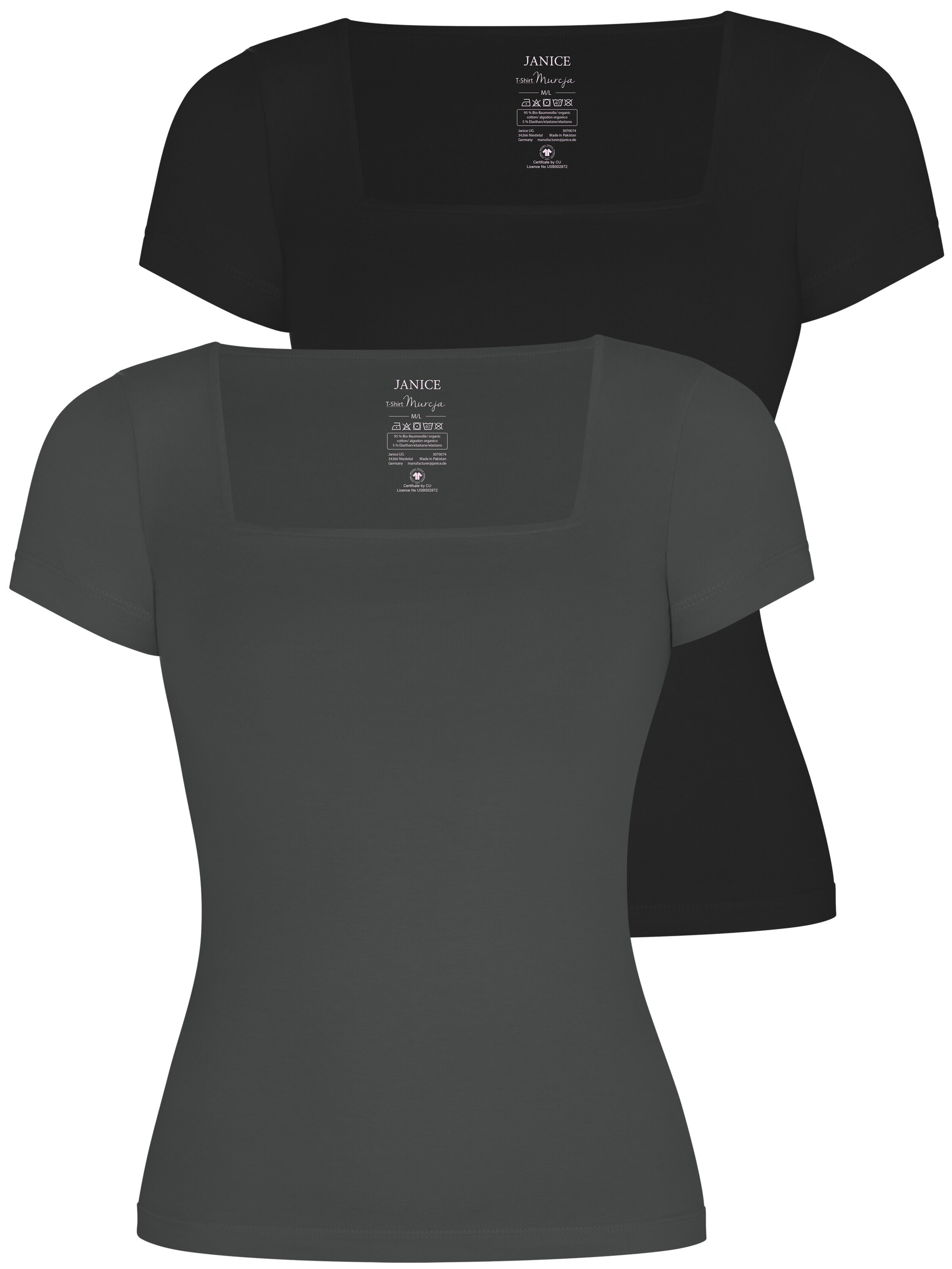 Janice Shirt in Grijs: voorkant