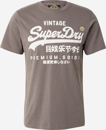 T-Shirt Superdry en gris : devant