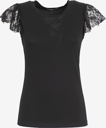 Influencer Shirt in Schwarz: Vorderseite