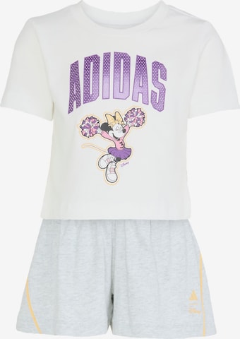 ADIDAS SPORTSWEAR Trainingsanzug 'Adidas x Disney Minnie Mouse' in Weiß: Vorderseite