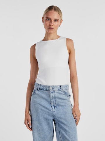 PIECES Shirt Bodysuit 'NEJA' in White: front