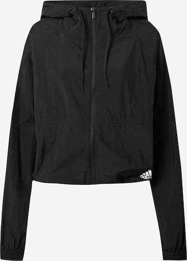Jachetă de trening ADIDAS PERFORMANCE pe negru / alb, Vizualizare produs
