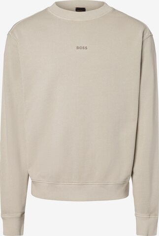 BOSS Sweatshirt 'Wefade' in Beige: predná strana