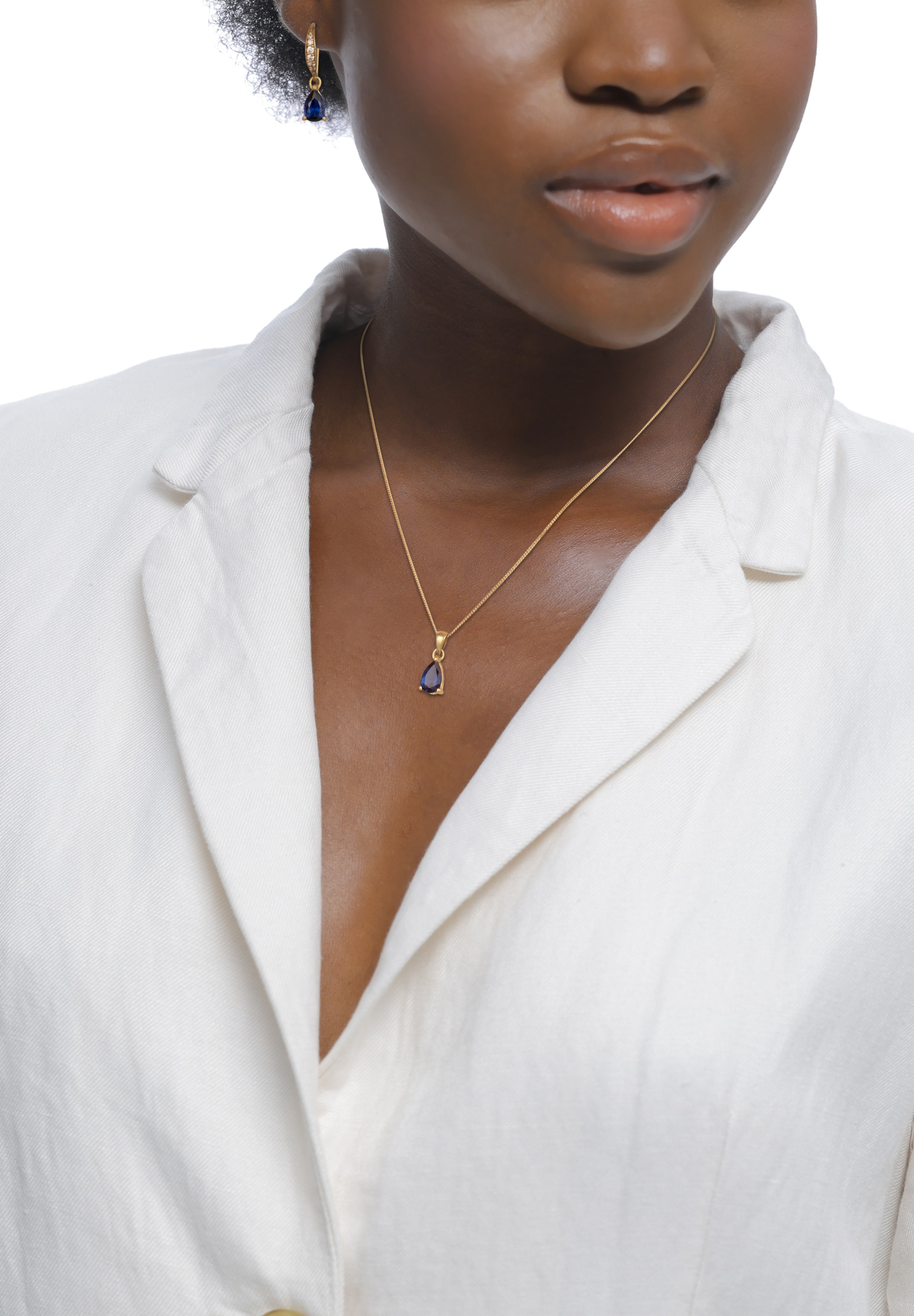 ELLI Jewelry Set in Gold: front