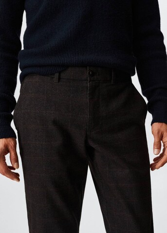 MANGO MAN Slimfit Hose 'Brest' in Braun