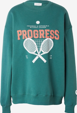 OH APRIL Суичър 'Progress' в зелено: отпред