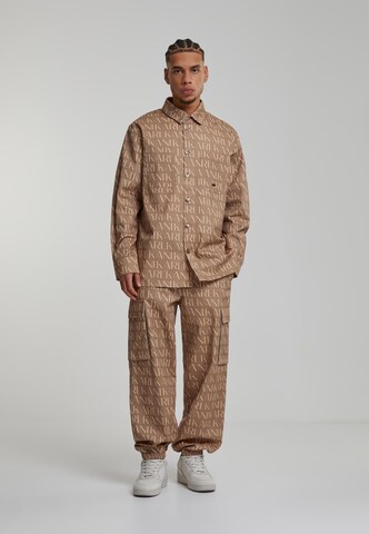 Karl Kani Comfort fit Button Up Shirt in Brown