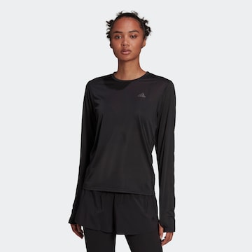 ADIDAS SPORTSWEARTehnička sportska majica 'Run Icons ' - crna boja: prednji dio