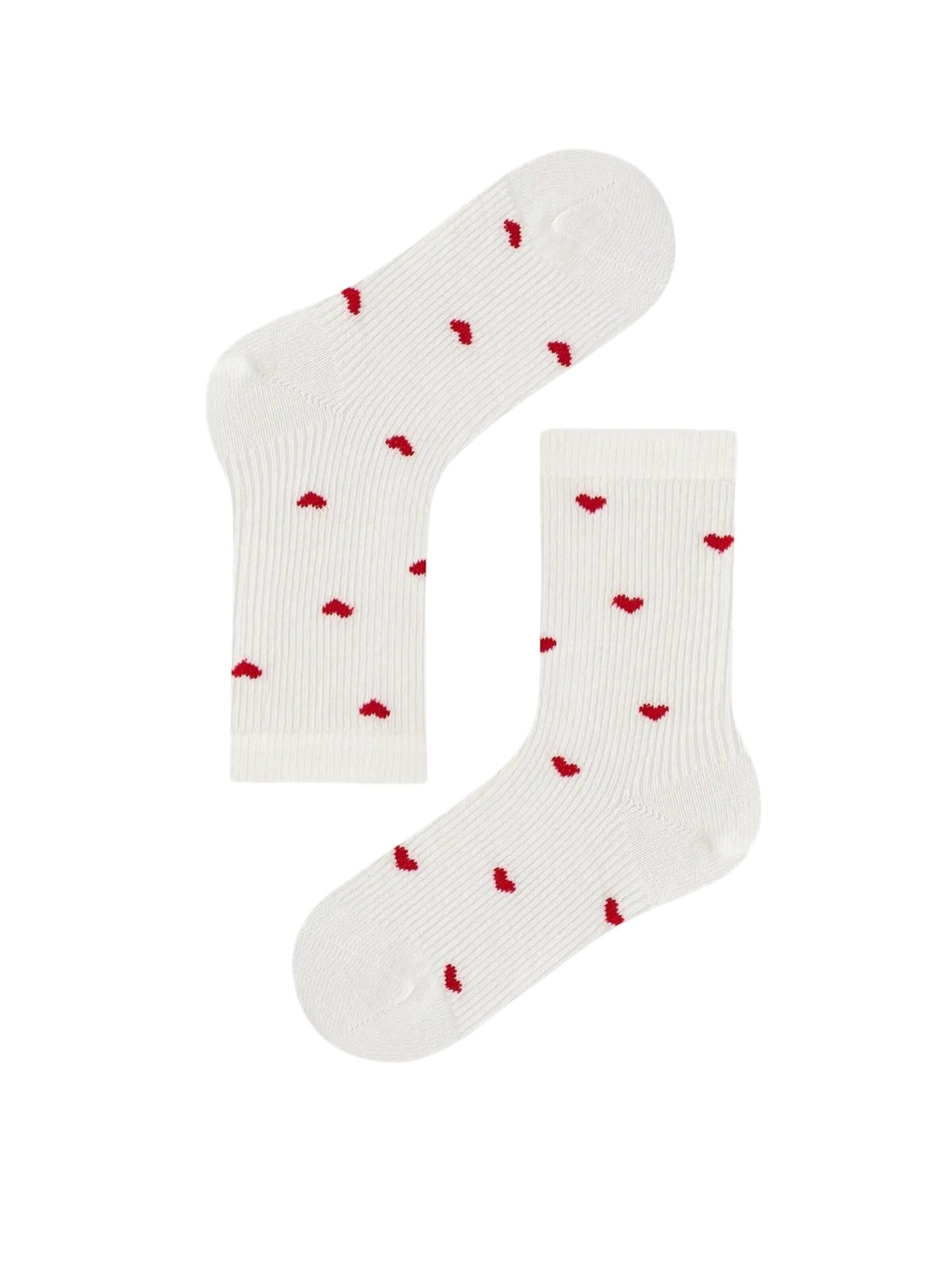 PentiČarape 'PENTI Mädchen-Herz Baumwoll 2er-Pack Socken' - bijela boja