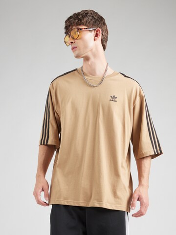 ADIDAS ORIGINALS Shirt 'Adicolor' in Brown: front