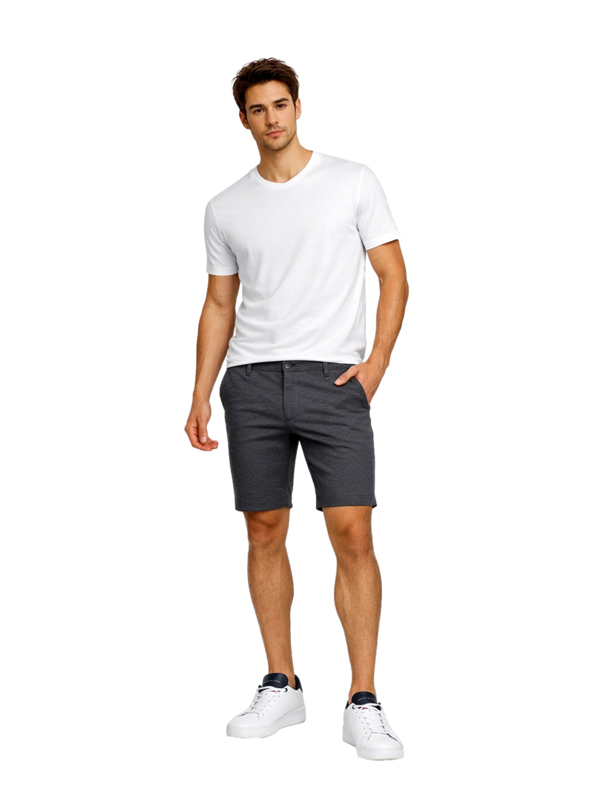 Regular Pantalon 'Aalborg' INDICODE en gris