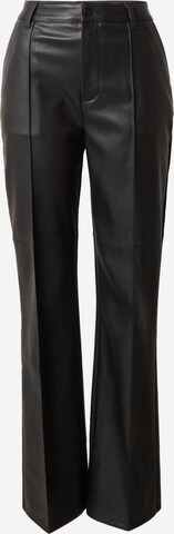 NA-KD Regular Trousers in Black: front