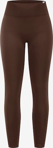 Leggings Smilodox en marron : devant