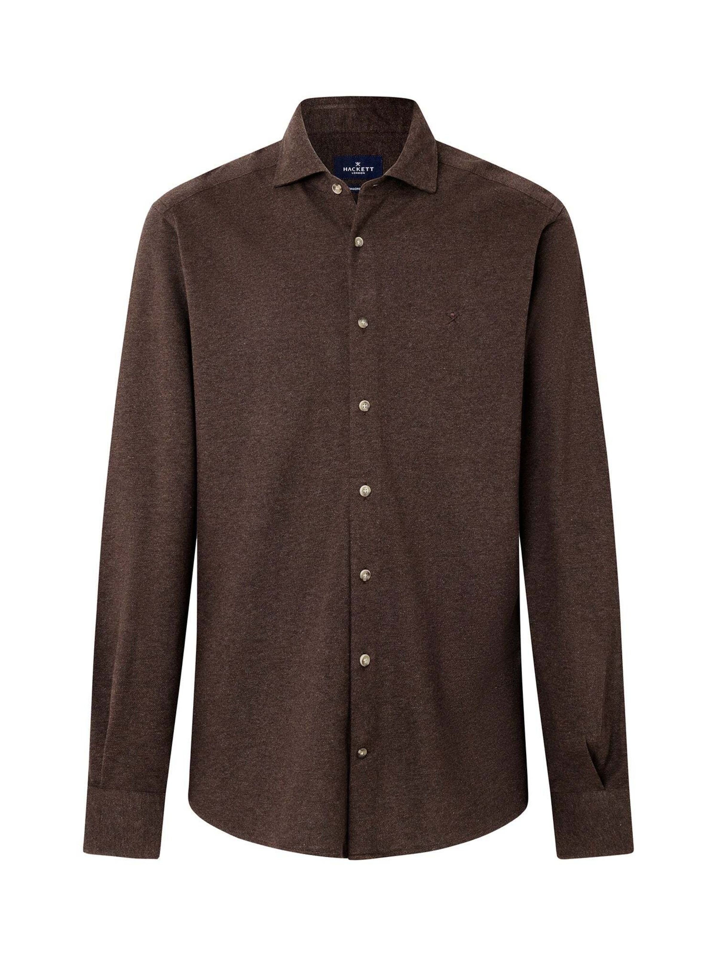 Hackett London Button Up Shirt in Brown: front