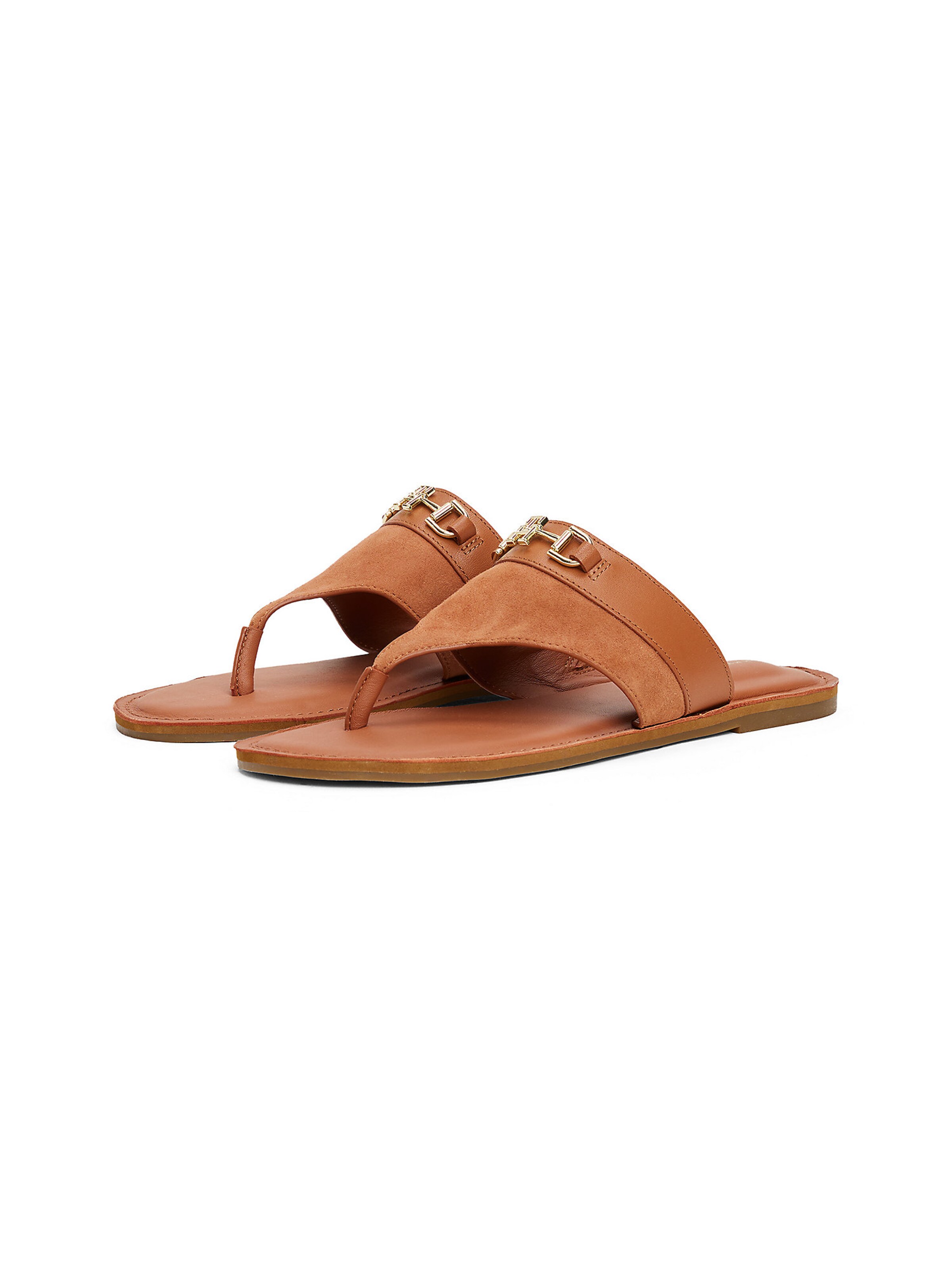 TOMMY HILFIGER Zehentrenner in Braun