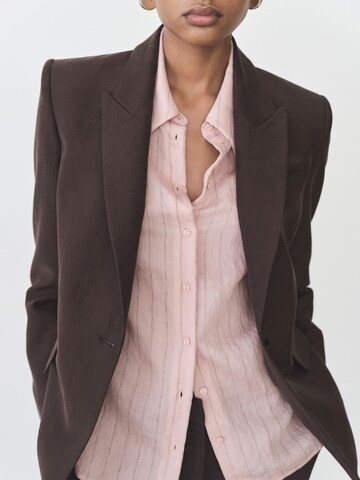 MANGO Blus 'CORTAZAR' i rosa