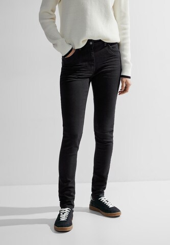 CECIL Slimfit Jeans 'Vicky' in Schwarz