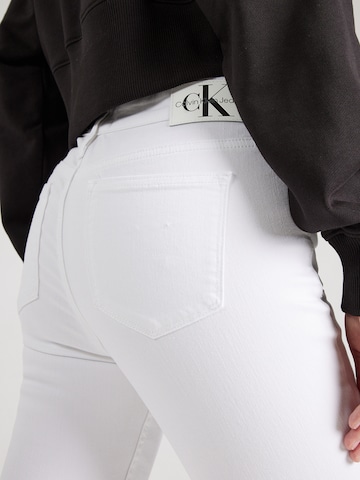 Calvin Klein Jeans Skinny Τζιν 'MID RISE SKINNY' σε λευκό