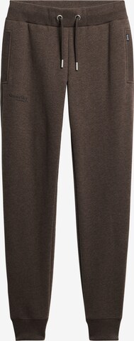 Superdry Tapered Broek in Grijs: voorkant