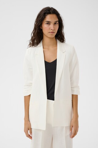 SOAKED IN LUXURY - Blazer 'SLRagna' em branco: frente