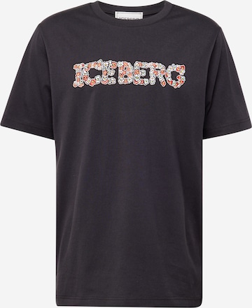 melns ICEBERG T-Krekls: no priekšpuses