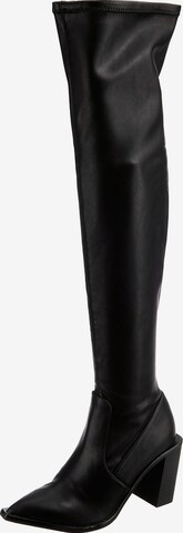 CALL IT SPRING Over the Knee Boots 'Nadiaa' in Black: front