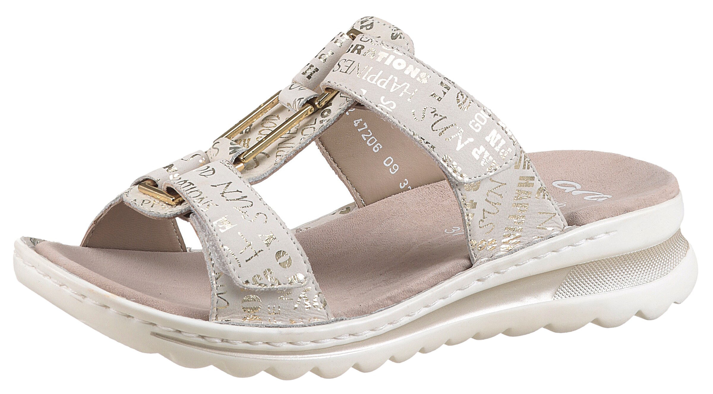 ARA Mules in Beige: front