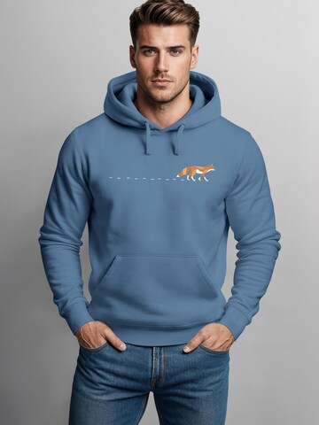 Neverless Sweatshirt 'Walking Fox'‌‌‌‌‌‌‌‌‌‌ in Blau