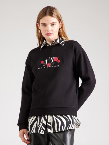ARMANI EXCHANGE Sweatshirt 'CNY' in Black: front