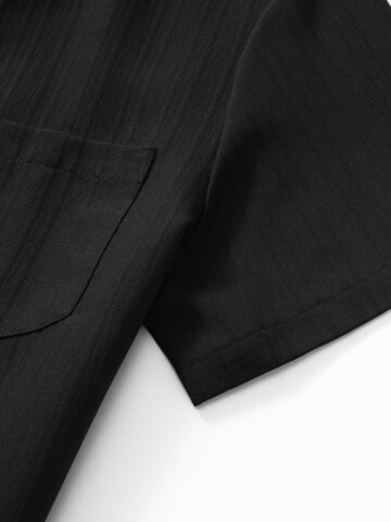 ALLTHEMEN Comfort fit Button Up Shirt 'Schwung' in Black