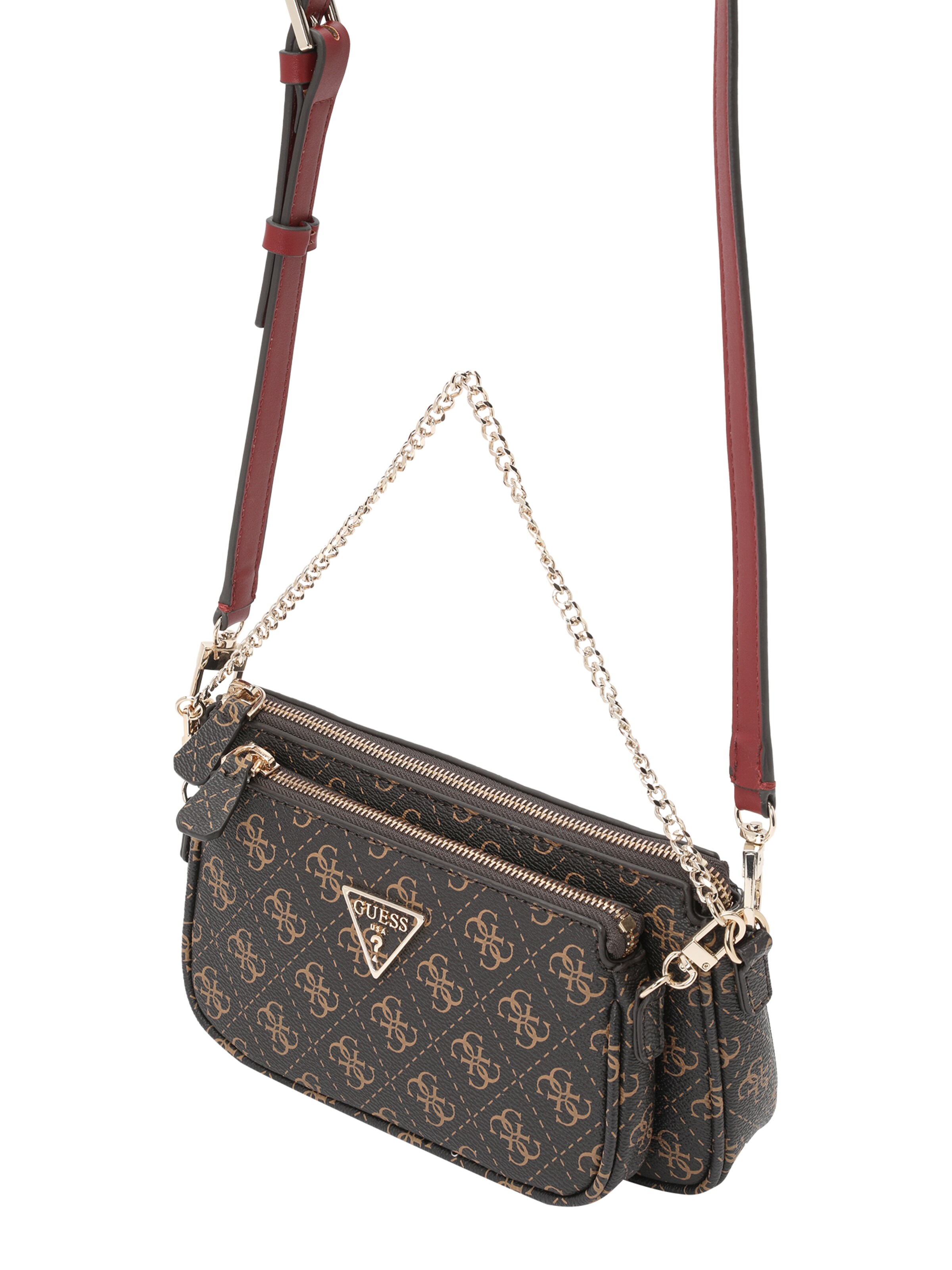 GUESS Skuldertaske 'Noelle' i brun: forside