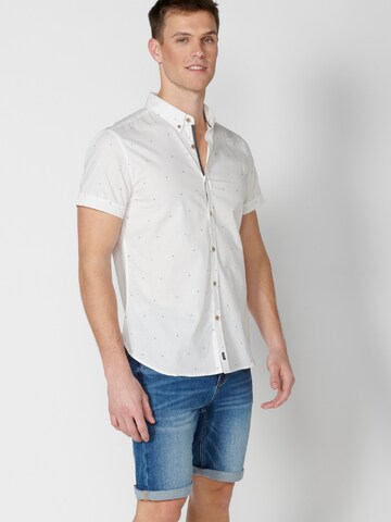 KOROSHI Regular fit Button Up Shirt in White